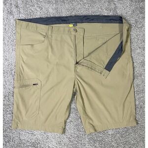 Eddie Bauer Men's Lightweight Cargo Shorts Size 42 BEIGE 12" Chino Travex Hiking